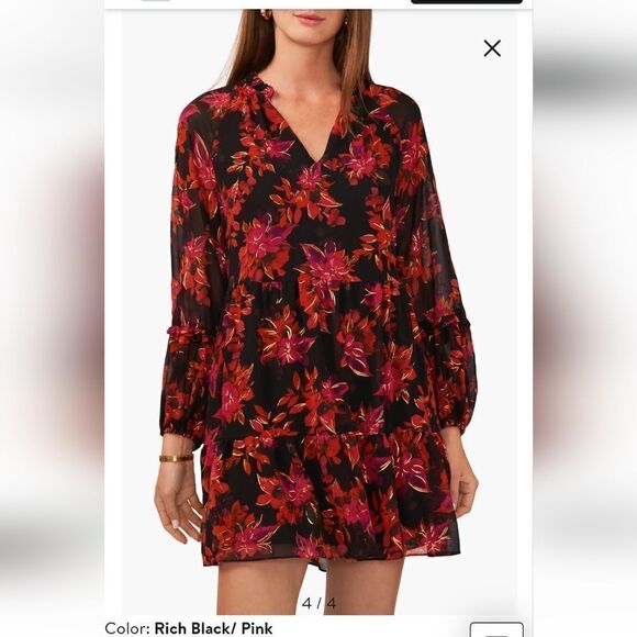 Floral V-Neck Dress - Picture 5 of 9